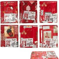 Trade Shop Traesio - Trade Shop - weihnachts tischdecke kunststoffbeschichtet schmutzabweisend verschiedene phantasien mis. 120230 - von TRADE SHOP TRAESIO