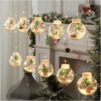 Trade Shop Traesio - Trade Shop - weihnachtsbeleuchtung 10 weihnachtsmannkugeln weihnachtszelt helles kaltes weisses licht - von TRADE SHOP TRAESIO