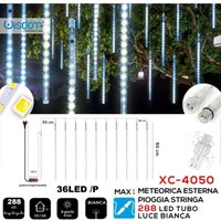 Trade Shop Traesio - Trade Shop - weihnachtslichtvorhang 288 led regen meteorischer effekt weisses licht XC-4050 - von TRADE SHOP TRAESIO