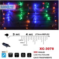 Trade Shop Traesio - Trade Shop - weihnachtslichtervorhang 200 miniled mehrfarbig licht transparentes kabel XC-3078 - Trade Shop Traesio - Trade Shop - weihnachtslichtervorhang 200 miniled mehrfarbig licht transparentes kabel XC-3078 - von TRADE SHOP TRAESIO