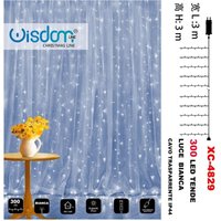 Trade Shop Traesio - Trade Shop - weihnachtslichtervorhang 300 led weisses licht transparentes kabel 8 lichtspiele XC4829 - Trade Shop Traesio - Trade Shop - weihnachtslichtervorhang 300 led weisses licht transparentes kabel 8 lichtspiele XC4829 - von TRADE SHOP TRAESIO
