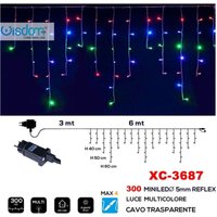 Trade Shop Traesio - Trade Shop - weihnachtslichtervorhang 300 miniled mehrfarbig licht transparentes kabel XC-3687 - Trade Shop Traesio - Trade Shop - weihnachtslichtervorhang 300 miniled mehrfarbig licht transparentes kabel XC-3687 - von TRADE SHOP TRAESIO