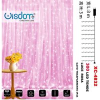 Trade Shop Traesio - Trade Shop - weihnachtslichtervorhang 300LED rosa licht transparentes kabel 8 lichtspiele XC-4832 - Trade Shop Traesio - Trade Shop - weihnachtslichtervorhang 300LED rosa licht transparentes kabel 8 lichtspiele XC-4832 - von TRADE SHOP TRAESIO