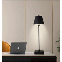 Trade Shop - wiederaufladbare tischlampe usb 10W 3 lichtfarbe weiss gold schwarz D27-3C - Schwarz von TRADE SHOP TRAESIO