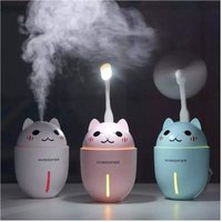 Trade Shop - USB-LUFTBEFEUCHTER 3IN1 ULTRASCHALL KÄTZCHEN KATZE 320ML AROMATHERAPIE-DIFFUSOR - von TRADE SHOP TRAESIO