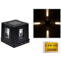 Trade Shop - LED Wandleuchte 2,5W Outdoor Cube Wandleuchte Modern Gartenleuchte Schwarz ES32 - Trade Shop - LED Wandleuchte 2,5W Outdoor Cube Wandleuchte Modern Gartenleuchte Schwarz ES32 - von TRADE SHOP TRAESIO