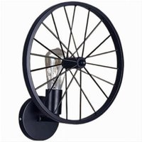 Trade Shop - WANDLEUCHTE VINTAGE STYLE LAMPE RADFORM FAHRRAD SCHWARZ E27 AQ62 - von TRADE SHOP TRAESIO