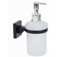 Trade Shop - Seifenspender Wandmontage Schwarz aus Stahl und Glas Badezimmer - Trade Shop - Seifenspender Wandmontage Schwarz aus Stahl und Glas Badezimmer - von TRADE SHOP TRAESIO