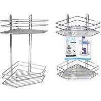 Trade Shop - Winkelregal 2 Regale Organizer Badezimmer-Duschmesser der Metallmesser - Trade Shop - Winkelregal 2 Regale Organizer Badezimmer-Duschmesser der Metallmesser - von TRADE SHOP TRAESIO