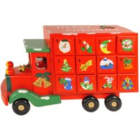 Trade Shop Traesio - Trade Shop - adventskalender aus holz weihnachtsvan schubladen weihnachtsdekoration - von TRADE SHOP TRAESIO