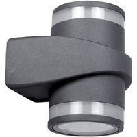 Trade Shop - 2X7W aluminium-wandleuchte mit doppelter emission, graues gehäuse, licht 4000K XC-9288 - von TRADE SHOP TRAESIO