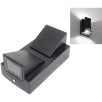 Trade Shop - Wandleuchte Strahler für den Außenbereich LED-Licht 6500K 10W Schwarz 2-Wege-Licht - von TRADE SHOP TRAESIO