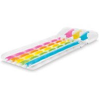 Trade Shop Traesio - Trade Shop - aufblasbare regenbogenmatratze 203X84CM integriertes kissen meeres-see-pool 58724 - von TRADE SHOP TRAESIO