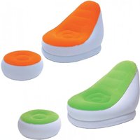 Trade Shop - aufblasbarer stuhl mit pouf comfort cruiser 121X100X86CM verschiedene farben 75053 - von TRADE SHOP TRAESIO