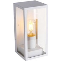 Trade Shop Traesio - Trade Shop - aussen lampenfassung glas VT8517 matt weiss E27 IP44 retro beleuchtung - von TRADE SHOP TRAESIO