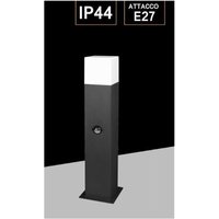 Trade Shop - aussenlampe mit bewegungssensor E27 stehleuchte IP44 H440 - Schwarz von TRADE SHOP TRAESIO