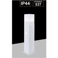 Trade Shop - aussenlampe mit bewegungssensor E27 stehleuchte IP44 H440 - Weiß von TRADE SHOP TRAESIO
