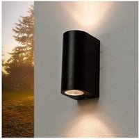 Trade Shop - aussenwandleuchte zylinder up&down gartenwandlampe 2XGU10 IP65 ES14 - Schwarz Trade Shop - aussenwandleuchte zylinder up&down gartenwandlampe 2XGU10 IP65 ES14 - Schwarz von TRADE SHOP TRAESIO