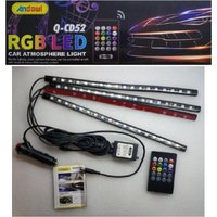 Trade Shop Traesio - Trade Shop - auto innen 12LED rgb streifen fussraum leuchten atmosphäre fernbedienung 12V Q-CD52 - von TRADE SHOP TRAESIO
