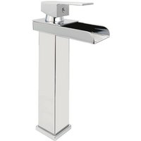 Trade Shop Traesio - Trade Shop - badarmatur modernes design cascade einhebelmischer hoch chrom - von TRADE SHOP TRAESIO