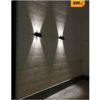 Trade Shop Traesio - Trade Shop - doppelemission led-wandleuchte solarlampe IP65 licht 3000K 6500K schwarz YH0616 - Trade Shop Traesio - Trade Shop - doppelemission led-wandleuchte solarlampe IP65 licht 3000K 6500K schwarz YH0616 - von TRADE SHOP TRAESIO