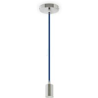 Trade Shop Traesio - Trade Shop - Blaue Chrom-Deckenleuchte aus Stahl, Pendelleuchte, modernes Design - Trade Shop Traesio - Trade Shop - Blaue Chrom-Deckenleuchte aus Stahl, Pendelleuchte, modernes Design - von TRADE SHOP TRAESIO