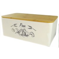 Trade Shop Traesio - Trade Shop - brotkasten mit bambusdeckel zur verwendung als schneidebrett - Trade Shop Traesio - Trade Shop - brotkasten mit bambusdeckel zur verwendung als schneidebrett - von TRADE SHOP TRAESIO