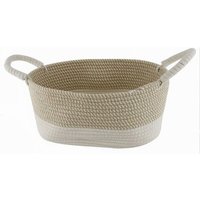 Trade Shop Traesio - Trade Shop - Wäschekorb Objekte geflochtenes Seil oval mit Griffen 35 x 25 x 16 cm 10677 - Trade Shop Traesio - Trade Shop - Wäschekorb Objekte geflochtenes Seil oval mit Griffen 35 x 25 x 16 cm 10677 - von TRADE SHOP TRAESIO