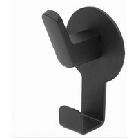 Trade Shop - Kleiderbügelhaken 2 Plätze Handtuchhalter Bad Home Küche schwarz 7,5 cm 59735 - von TRADE SHOP TRAESIO
