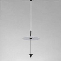 Trade Shop - Pendelleuchte 12W LED-Licht 6500K weiße Scheibe Ø23CM schwarzer Kegel 32009 - Trade Shop - Pendelleuchte 12W LED-Licht 6500K weiße Scheibe Ø23CM schwarzer Kegel 32009 - von TRADE SHOP TRAESIO