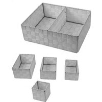 Trade Shop - copy of MODULARE STOFFBOXEN BADEZIMMER ORGANIZER SCHRÄNKE REGALE 79079 GRAU - von TRADE SHOP TRAESIO
