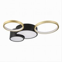 Trade Shop - LED-DECKENLEUCHTE 36W 4 KREISE GOLD SCHWARZ MODERNE DECKENLEUCHTE LICHT 6500K 70968 - von TRADE SHOP TRAESIO