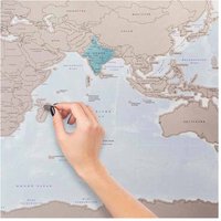 Trade Shop - Rubbel-Weltkarte Poster XXL Politische Weltkarte 120 x 60cm Geokarte - von TRADE SHOP TRAESIO