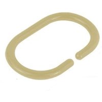 Trade Shop - SET MIT 12 HAKENRINGEN FÜR DUSCHVORHÄNGE, BADEZIMMERBOX AUS KUNSTSTOFF PP, BEIGE, 87244 - von TRADE SHOP TRAESIO
