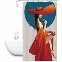 Trade Shop - copy of TENDA PER DOCCIA VASCA DA BAGNO GALASSIA IMPERMEABILE 180X200CM CON ANELLI 79218 - von TRADE SHOP TRAESIO