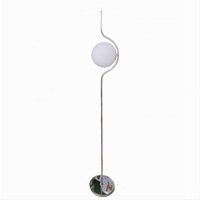 Trade Shop - silberne stehleuchte mit weisser glaskugel E27 moderne design-stehleuchte 33900 - von TRADE SHOP TRAESIO
