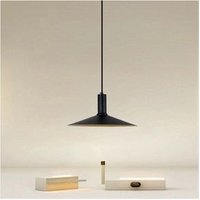 Trade Shop Traesio - Trade Shop - moderne pendelleuchte mit konischem lampenschirm aus schwarzgoldem eisen E27 33818 - Trade Shop Traesio - Trade Shop - moderne pendelleuchte mit konischem lampenschirm aus schwarzgoldem eisen E27 33818 - von TRADE SHOP TRAESIO