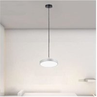 Trade Shop Traesio - Trade Shop - LED-Pendelleuchte, 40 w, silberfarben, rund, Kreis, modern, minimalistisches Licht, 6500 k, 32941 - Trade Shop Traesio - Trade Shop - LED-Pendelleuchte, 40 w, silberfarben, rund, Kreis, modern, minimalistisches Licht, 6500 k, 32941 - von TRADE SHOP TRAESIO