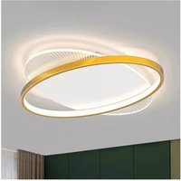 Trade Shop Traesio - Trade Shop - LED-Deckenleuchte, 28 w, rund, goldfarben, moderner Kronleuchter, natürliches Licht, 71019 - von TRADE SHOP TRAESIO