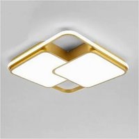Trade Shop Traesio - Trade Shop - led Deckenleuchte 48Watt Quadratisch Gold Modern Kronleuchter Kaltes Licht 71462 - von TRADE SHOP TRAESIO