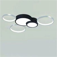 Trade Shop Traesio - Trade Shop - led-deckenleuchte 48W 5 kreise silber schwarz moderne deckenleuchte licht 6500K 70982 - Trade Shop Traesio - Trade Shop - led-deckenleuchte 48W 5 kreise silber schwarz moderne deckenleuchte licht 6500K 70982 - von TRADE SHOP TRAESIO