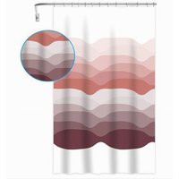 Trade Shop Traesio - Trade Shop - duschvorhang badewanne mit 12 haken farbabstufungen 180X200 cm 87573 - von TRADE SHOP TRAESIO