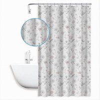 Trade Shop Traesio - Trade Shop - Duschvorhang Frühlingsdesign 180x200cm mit 12 Ringen 87595 - von TRADE SHOP TRAESIO
