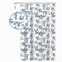 Trade Shop Traesio - Trade Shop - duschvorhang badewanne mit 12 haken muster Zweige Blätter 180X200 cm 87577 - von TRADE SHOP TRAESIO