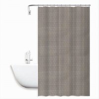 Trade Shop Traesio - Trade Shop - duschvorhang badewannen-effekt 3D wabenmuster taupe 180X200 cm 12 haken 87603 - von TRADE SHOP TRAESIO