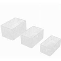Trade Shop Traesio - Trade Shop - set mit 3 aufbewahrungsboxen aus gewebtem stoff, weisse behälter 79138 - Trade Shop Traesio - Trade Shop - set mit 3 aufbewahrungsboxen aus gewebtem stoff, weisse behälter 79138 - von TRADE SHOP TRAESIO