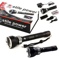 Trade Shop Traesio - Trade Shop - taschenlampe led cree T6 wiederaufladbar 2000 lumen 80000 w mit verlängerung BL-1899 - von TRADE SHOP TRAESIO