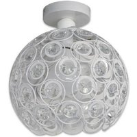 Trade Shop Traesio - Trade Shop - Deckenleuchte Pendelleuchte Kristallkugeln Deckenleuchte E27 C23 Lampe - Weiß von TRADE SHOP TRAESIO