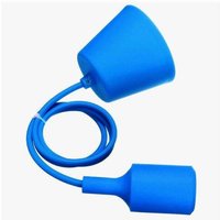 Trade Shop Traesio - Trade Shop - Deckenleuchter, Kronleuchter, modernes Stoffkabel, 1 m, Farbe - Blau von TRADE SHOP TRAESIO