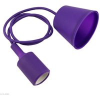 Trade Shop Traesio - Trade Shop - Deckenleuchter, Kronleuchter, modernes Stoffkabel, 1 m, Farbe - Viola von TRADE SHOP TRAESIO